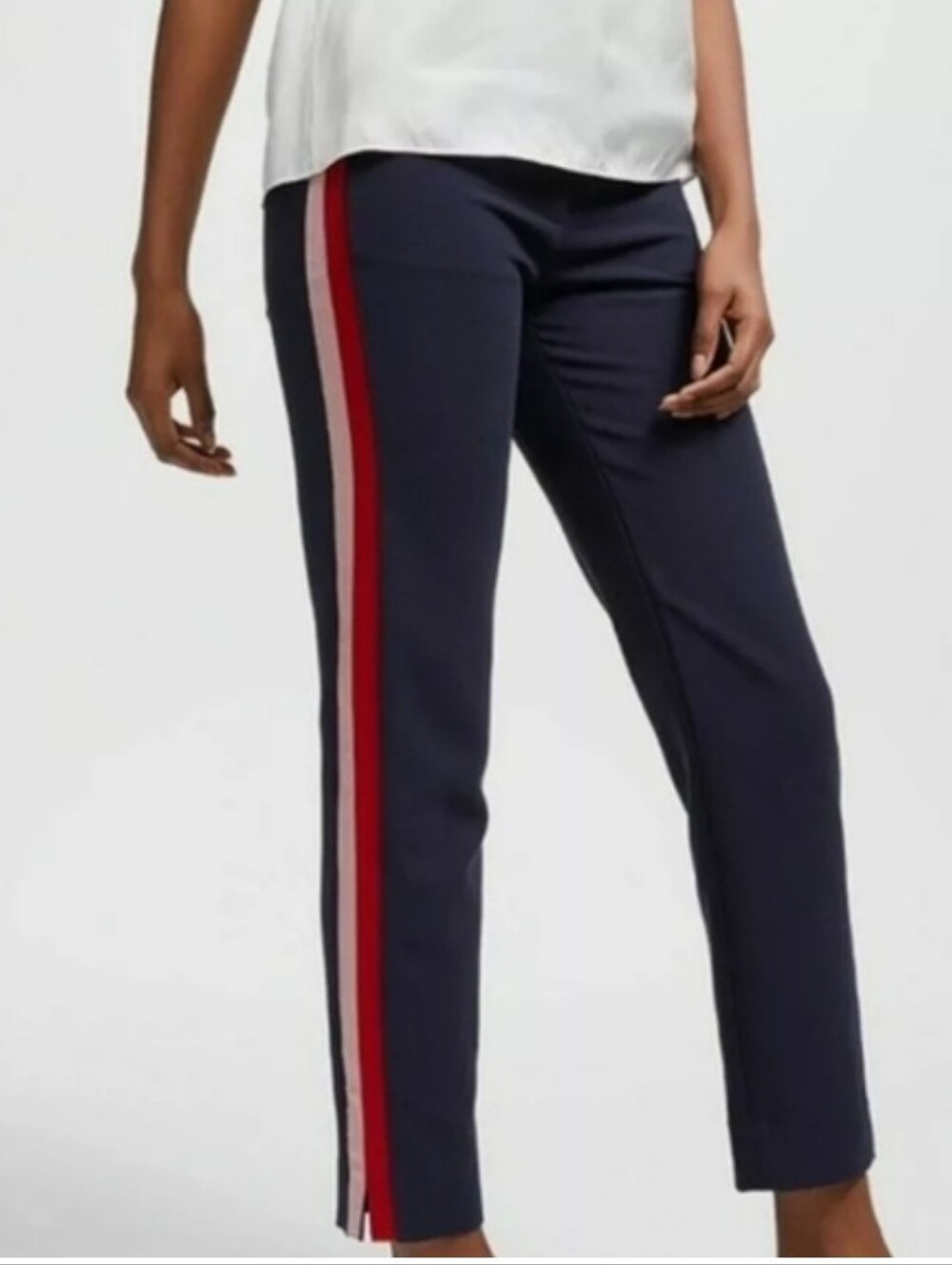 Boden 2 Ribbon Tuxedo Stripe Navy Pant